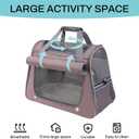 Airline Approved Soft-Sided Pet Carrier for Cats & Small Dogs - Ventilated Travel Bag with Removable Mat, Under 15 lbs, Red