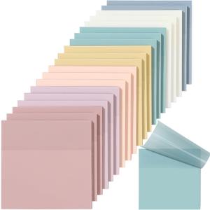 [1000 Sheets] Clear Sticky Notes, 3x3 inch Pastel Color Waterproof Sticky Notes in 7 Vintage Colors for School and Office Supplies, Bible Tabs