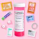 Pre-Filled Hangover Kit for Bachelorette Party Favors, 21st Birthday Gifts for Her, Bridesmaid Gifts in XL Pink Bottle, 8 Pc Bachelorette Party Accessories, Supplies and Decorations BB Date 27/2026 (White Label, 1)