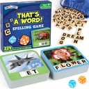 BenBen Spelling Games, 224 Flashcards, 208 Wood Letter Tiles, 1-4 Players, Learning Games for Kids 4-8, Educational Toys for Kindergarten 1st 2nd Grade, Preschool Classroom Must Haves