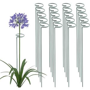 36 Inches Single Stem Plant Support Stakes Steel Garden Stakes Plant Stem Support, Pack of 20, 4 packs