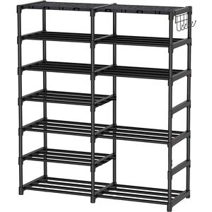 Easyhouse 7 Tier Big Size Metal Shoe Rack, Space Saving Shoe Stand, Sturdy Shelf Organizer for Entryway, Closet, Bedroom, Holds 24 Pairs of Shoes