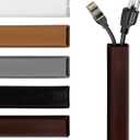 TV Cord Hider  Flexible Wall Cord Cover Low Profile Silicone Cable Raceway Self Adhesive Cut to Size Design for Hiding Wires on Wall Clean Home Setup Cable Concealment, Dark Brown, 6 Feet