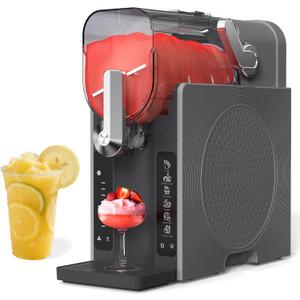 Slushie Machine, Slushy for Home No Ice Need, Soft Serve Ice Cream Maker & Margarita Machine, Auto-Cleaning, 6 Presets for Milkshakes, Frapps, Frozen Drink and More. (black)