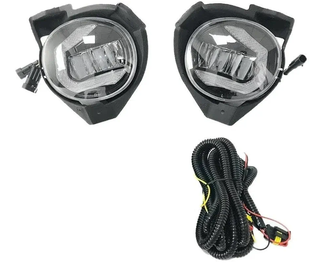 Car Fog Lights For Toyota For Hilux 2008 2009-2011 Pair Led Front Bumper Fog Lights Driving Lamp With Dynamic Turn Signal Drl Daytime Running Light