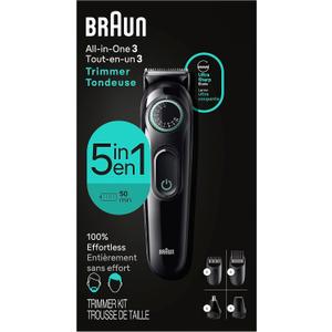 Braun All-In-One Style Kit Series 3 3450, 5-in-1 Trimmer for Men with Beard Trimmer, Ear & Nose Trimmer, Hair Clippers & More, Ultra-Sharp Blade, 40 Length Settings and Washable