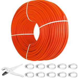 VEVOR PEX-B Pipe 1/2 Inch x 1000 Feet,Oxygen Barrier Flexible Pipe Tubing,Red for Hydronic Radiant EVOH Floor Heating, Water Plumbing Applications with Cutter& Clamps