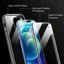 Diaclara Designed for iPhone 12 Mini Case, Full Body Rugged with Built-in Touch Sensitive Anti-Scratch Screen Protector, Soft TPU Bumper Case for iPhone 12 Mini 5.4" (Clear)