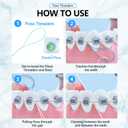 RAZOKO Dental Floss Threaders for Braces, Bridges, Implants & Crowns | Nylon Floss Threaders for Orthodontic Care | 420 Count (6 Packs) with Travel Case