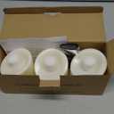 Outdoor Waterproof Flameless Candles with Timer, Remote Control Battery Operated Candles Flickering Last 600 Hours, 3"x3" Realistic Electric Fake LED Candles, Ivory Plastic, Set of 3