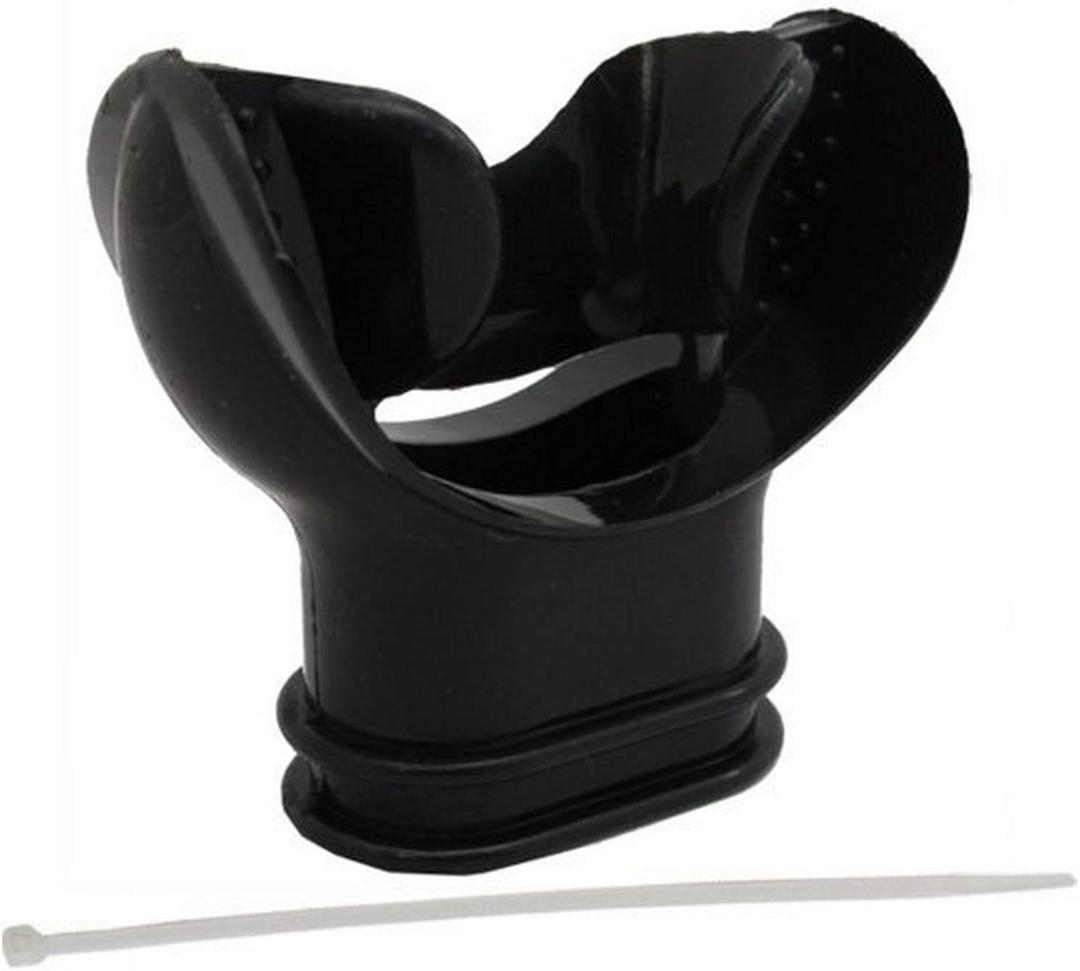 Scuba Choice Silicone Comfort Bite Mouthpiece for Diving, Black  Universal Fit Most Regulators, Reduces Jaw Fatigue, Durable Design with Regulator Tie Snorkeling & Diving Gear