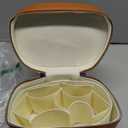 Upgrade Makeup Bag Travel Toiletry Bag Portable Cosmetic Makeup Organizer Bag Detachable Compartments (Brown-retro vibes style)