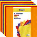 8PCS Building Bricks Base Plates, 32x32 Stud Baseplates in 4 Rainbow Color for Building Blocks Creations
