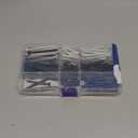 Wensilon(105 PCS) 3/16" Concrete Screw Anchor Kit Blue/Black/White Flat Head for Anchoring to Masonry, Block or Brick Stucco