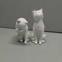 Danya B. Decorative Cat Bookend Set for Cat Lovers in White, Great Gift for The Feline Fan for Home or Office Bookcases, Display Shelves or for Pet Store Owner or Groomer