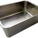SUS304 Stainless Steel Food Grade 6" Deep Extra Large Cat Litter Box Corrosion Resistant Durable Pan 23.5" x 15.5" x 6"