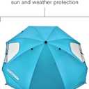 Sport-Brella Premiere UPF 50+ Umbrella Shelter with Patented Side Panels and Tilt Mechanism, Heavy-Duty 1.25 Inch Center Pole, Auger Anchor for Sand and Grass