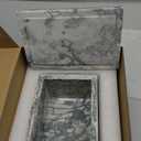 Natural Marble Storage Box with Lid, Rectangular Stone Organizer Box for Jewelry, Cotton Swabs, Makeup, 5.9x3.9x3.1 Inch Luxury Home Decor Marble Keepsake Box (Cyan-green)