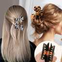 3Pcs Mouse Head Hair Claw Clips, BENOSPACE Acrylic Lady Bear Hair Clips for Thin Medium Curly Hair Mouse Ears Non-slip Hair Catch Barrette Strong Hold Jaw Clamp Women Fashion Hair Styling Accessories