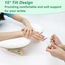 VOCOSTE Arm Rest for Nails Tech, U Shaped Nail Arm Rest, Manicure Hand Rest with Detachable Brackets, Hand Rest for Nails Tech, Nail Hand Rest for Nail Tech Must Haves, White