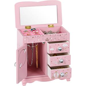 Children Jewelry Box For Girls Pink Princess Castle Girls Little Girl Birthday Christmas girl jewelry box