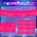Tingjoo 12 Pack 120ft Glow in The Dark Party Supplies Neon Foil Fringe Garland Pink Parade Float Neon Party Decorations Fluorescent Glow Tinsel Streamer Banner Table Skirt for 80s Birthday Holiday