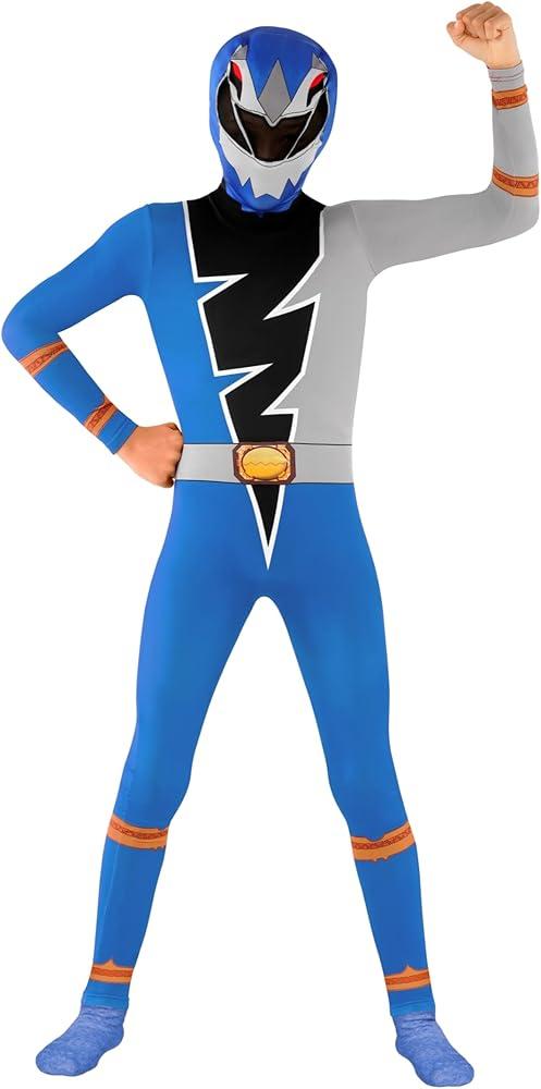 Morphsuits Blue Deco Dino Fury Power Ranger Costume for Kids, Power Ranger Morphers, Size M
