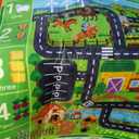 Kids Rug ABC Farm Play Mat for Toy Cars, 59"39.4" Farm Life Road Traffic for Playroom Kids Car Road Rugs Village Map Play Mat Non-Slip Washable Play Rug for Toddlers Boys Room Playtime