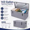 Gerrii 143 Gal Outdoor Storage Box Tarpaulin Waterproof Lockable Portable
