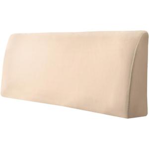 Headboard Slipcover King, Stretch Bed Headboard Cover, Dustproof Protector Cover for Bedroom Bed Headboard, Velvet Soft Fabric (Camel)