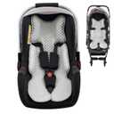 Car Seat Cooling Pad for Baby, Mink Dot Car Seat Cooler Mat for Girls Boys, Stroller Cooling Pad with 3D Breathable Mesh, Multifunctional Infant Carseat Cooling Insert Liner for Summer (Gray)