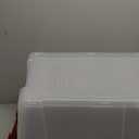 IRIS USA 94 Qt. Stackable Plastic Storage Bins with Lids, 2 Pack - BPA-Free, See-Through Organizing Solution, Latches, Durable Nestable Containers, Secure Pull Handle, Made in USA - Red