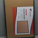 VIZ-PRO Cork Notice Board, 36 X 24 Inches, Cork Bulletin Board with Black Aluminium Frame