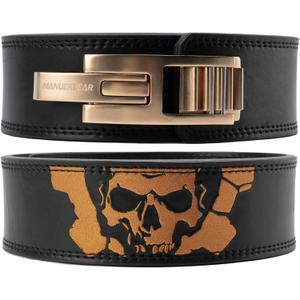 Lever Lifting Belt for Man and Women, Weightlifting with Adjustable Heavy Duty Buckle, Professional Weight Lifting Belt (S (24-30inches), Black/Gold)