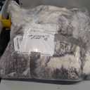 HOMFINE Luxurious Faux Fur Throw, 85"x85", White