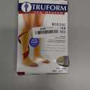 Truform Sheer Compression Stockings, 15-20 mmHg, Women's Knee High Length, Open Toe, 20 Denier, Medium (Nude)