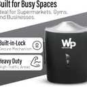 WIPESPLUS Wall Mounted Wipe Dispenser, Wet Wipes Holder, for WipesPlus Refill Bags with Lock for Supermarkets, Retail, and Business, Plastic, 13.5 Inches, Black