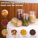 Amzcku Wide Mouth Vintage Mason Jars with Airtight Lid 32oz, Canister Quart Jars for Kitchen Storage - for Coffee, Sugar, Beans 6 Pack