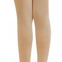 Girls' Convertible Ballet Tights, 50D Ultra Soft Professional Transition Dance Tights for Ballet (15-18 Years, Deep Nude)