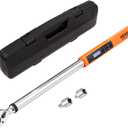 VEVOR Digital Torque Wrench 1/2" Drive(25-250ft.lb/34-340n.m), 2% Torque Accuracy, 3-Mode Adjustable Electronic Torque Wrench with LED Buzzer Calibration