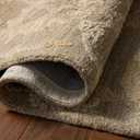 Loloi Chris Loves Julia Dorothea Collection DRT-01 Oak/Natural 2'-3" x 3'-9" Accent Rug Wool Neutral Floral Living Room Bedroom Carpet