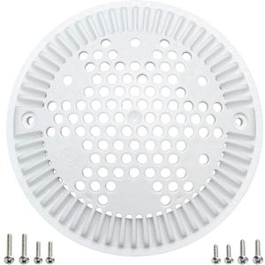 WG1048E White Pool Main Drain Cover Replacement Compatible with WG1048E for Suction and Dual Outlet Cover Replacement for Pools
