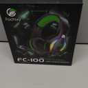 Fachixy FC100 Gaming Headset with Microphone for PS4, PS5, Switch, Xbox, PC, Mac, Gamer Headset with RGB Light, Computer Headphones with Mic (GREEN)