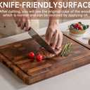 THETCHRY Walnut Wood Cutting Boards for Kitchen, End Grain Chopping Board Double Sided, Large Cutting Board with Handle, Charcuterie Butcher Block for Meal Prep & Serving with Gift Box, 17"13"1"