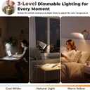 Desk lamp Eye-Caring Table Lamps, 360Rotation Gooseneck Clip on Lamp Reading Light, Portable Reading Book Light, Clamp Light, Study Desk Lamps for Bedroom and Office Home Lighting (Black and White)