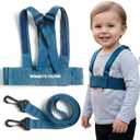 Toddler Leash & Harness for Child Safety - Keep Kids & Babies Close - Padded Shoulder Straps for Children's Comfort - Fits Toddlers w/ Chest Size 14-25.5 Inches - Kid Keeper by Mommy's Helper (Blue)