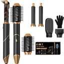 Hair Dryer Brush with Detachable Air Styler,5 in 1 Negative Ionic Magic Hair Styler, Hot Air Brush for Women Volumizer, Straightener, Drying