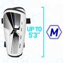 Franklin Sports Soccer Shin Guards for Youth + Adults - Superlight for Men, Women + Kids - (2) Shin Guard Set for Boys + Girls - Medium White