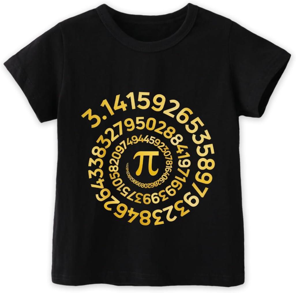 Pi Day Shirt Kids Toddler Boys Girls Happy Pi Day T-Shirt Math Pirate 3.14 Pie Coincidence Outfit (5-6 Years)