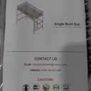 Metal Single Bunk Bed, Single Size, Black, Twin